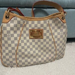 Checkered Hobo Galliera Shoulder Bag